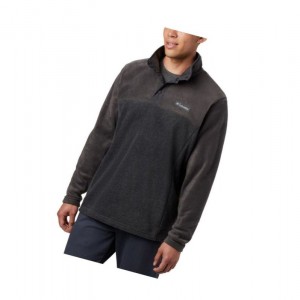 Pulower Columbia Steens Mountain Half Snap Fleece Big Męskie Szare | 80WYJSRDZ