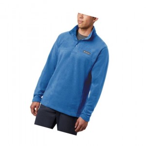 Pulower Columbia Steens Mountain Half Snap Fleece Męskie Niebieskie | 79ADOGMBV