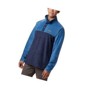 Pulower Columbia Steens Mountain Half Snap Fleece Męskie Granatowe Niebieskie | 63HCGSPJQ