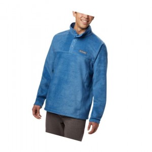 Pulower Columbia Steens Mountain Half Snap Fleece Big Męskie Niebieskie | 42UZWVSGJ