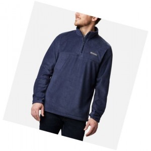 Pulower Columbia Steens Mountain Half Zip Fleece Męskie Granatowe | 58PAWGVRC