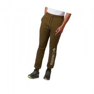 Spodnie Columbia Lodge Double Knit Jogger Męskie Oliwkowe | 03QZMXEOR