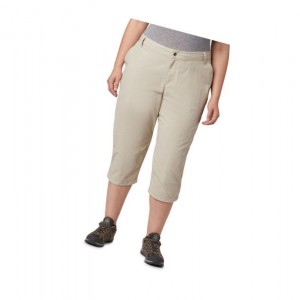 Spodnie Columbia Silver Ridge 2.0 Capri Plus Size Damskie Khaki | 36SYPXQTN