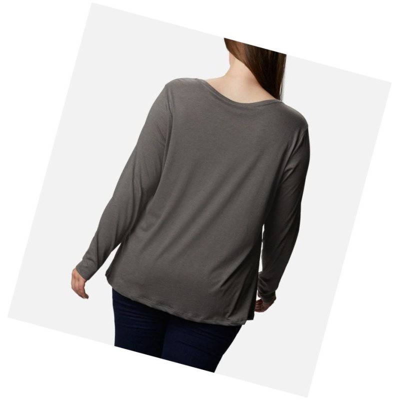 Bluza Columbia Autumn Trek Long Sleeve Relaxed Damskie Szare | 27YPBSKZU