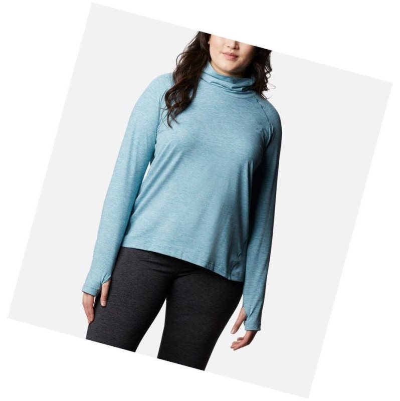 Bluza Columbia Bryce Canyon II Turtleneck Plus Size Damskie Niebieskie | 50ERSDZLH