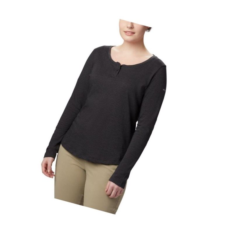 Bluza Columbia Canyon Point Henley Damskie Czarne | 60XKZMIHE