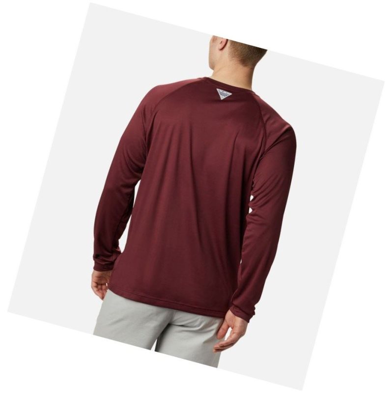 Bluza Columbia Collegiate PFG Terminal Tackle Long Sleeve - Virginia Tech Męskie Jasny Bordowe Brązowe Pomarańczowe | 54LBAGFXJ