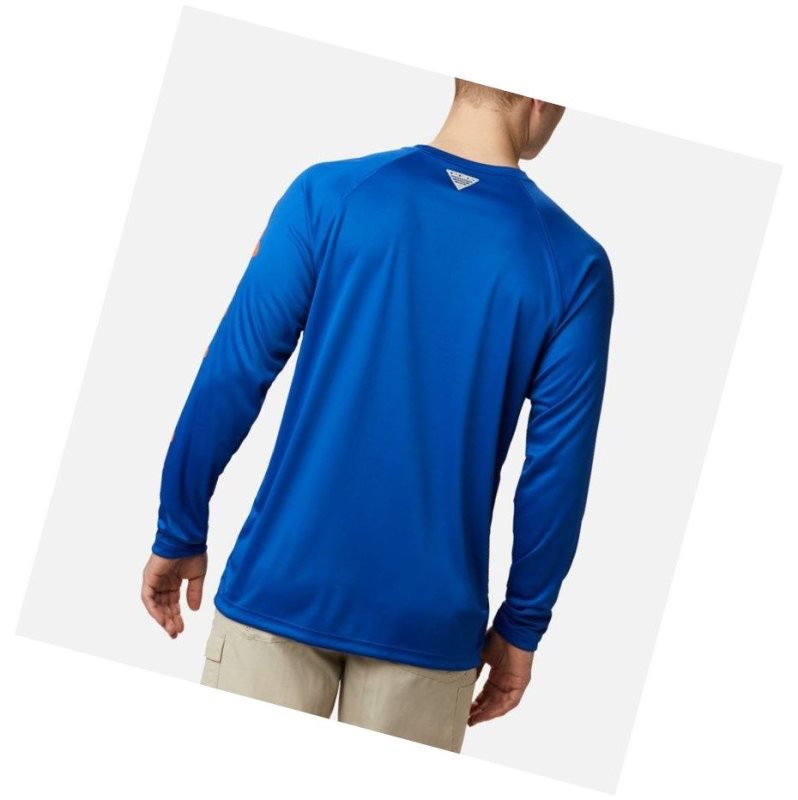 Bluza Columbia Collegiate PFG Terminal Tackle Long Sleeve - Florida Męskie Pomarańczowe | 28HYCZNVX