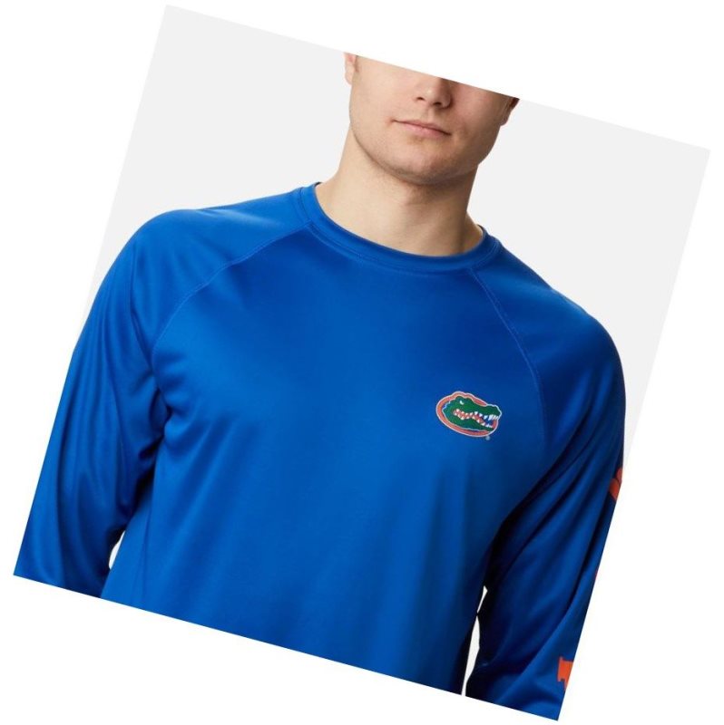 Bluza Columbia Collegiate PFG Terminal Tackle Long Sleeve - Florida Męskie Pomarańczowe | 28HYCZNVX