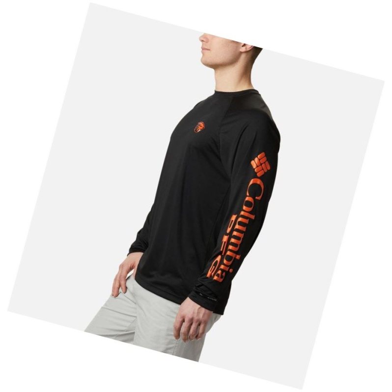 Bluza Columbia Collegiate PFG Terminal Tackle Long Sleeve - Oregon State Męskie Brązowe Pomarańczowe Czarne | 23TNYRVLB