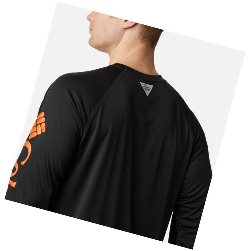 Bluza Columbia Collegiate PFG Terminal Tackle Long Sleeve - Oregon State Męskie Brązowe Pomarańczowe Czarne | 23TNYRVLB