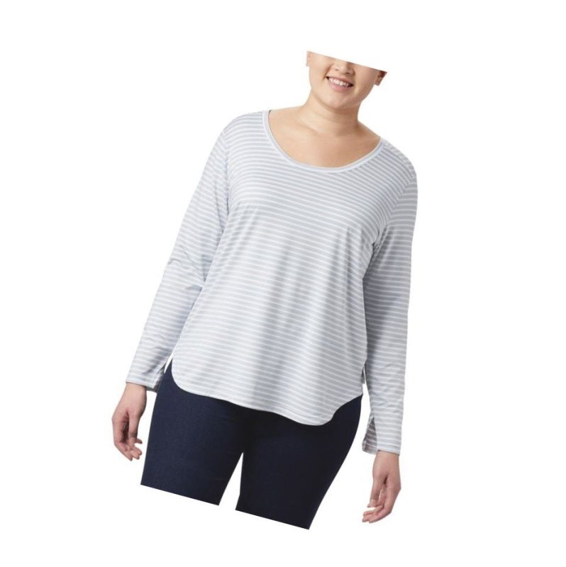 Bluza Columbia Firwood Camp Long Sleeve Plus Size Damskie Białe | 67IRPGHFB