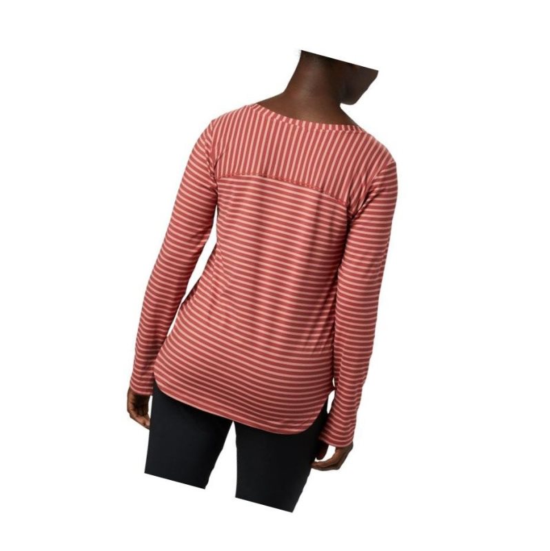 Bluza Columbia Firwood Camp Long Sleeve Damskie Czerwone | 42WXYEPNM