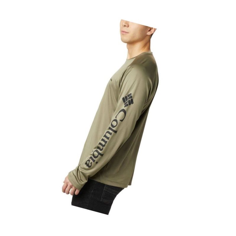 Bluza Columbia Fork Stream Long Sleeve Męskie Oliwkowe Czarne | 18DPWXFMI