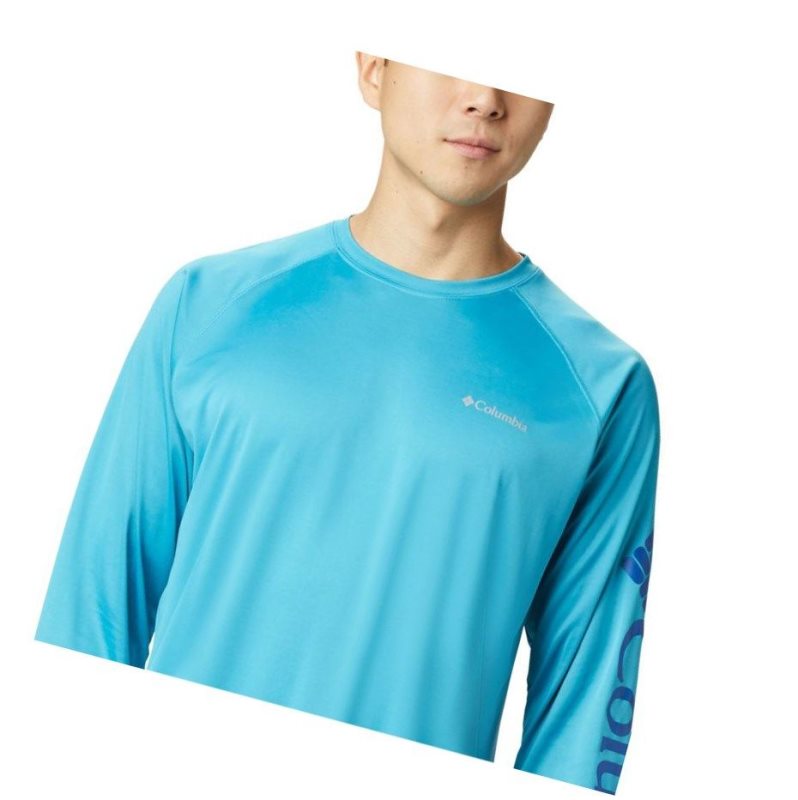 Bluza Columbia Fork Stream Long Sleeve Męskie Niebieskie | 12OWIJFGE