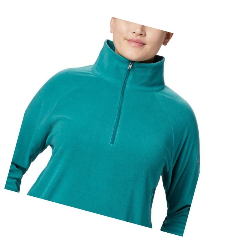 Bluza Columbia Glacial IV 1/2 Zip Plus Size Damskie Głęboka Zielone | 83LDKBVGF