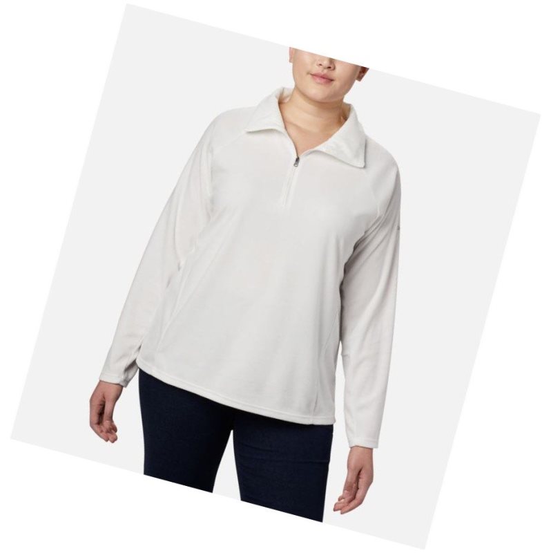 Bluza Columbia Glacial IV 1/2 Zip Plus Size Damskie Kremowe | 64ZPDSHGI