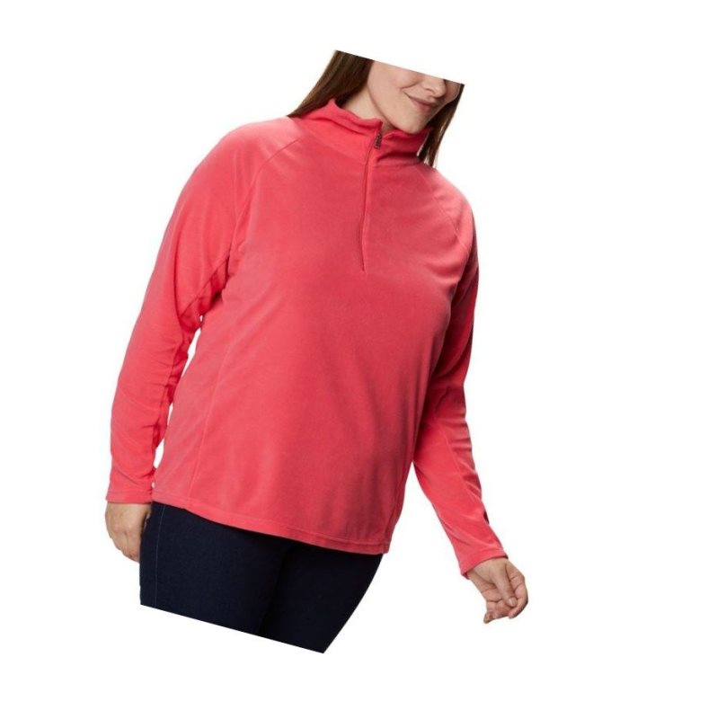 Bluza Columbia Glacial IV 1/2 Zip Plus Size Damskie Głęboka Różowe | 57BSNWYVI