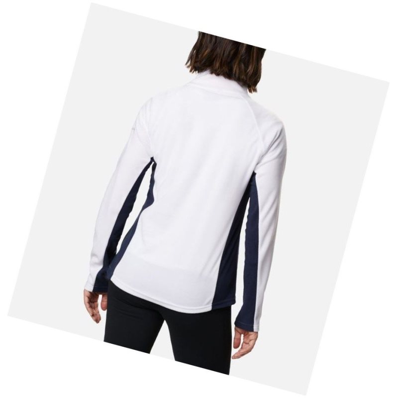 Bluza Columbia Glacial IV Half Zip Fleece Damskie Białe Granatowe | 58QOGHYBM