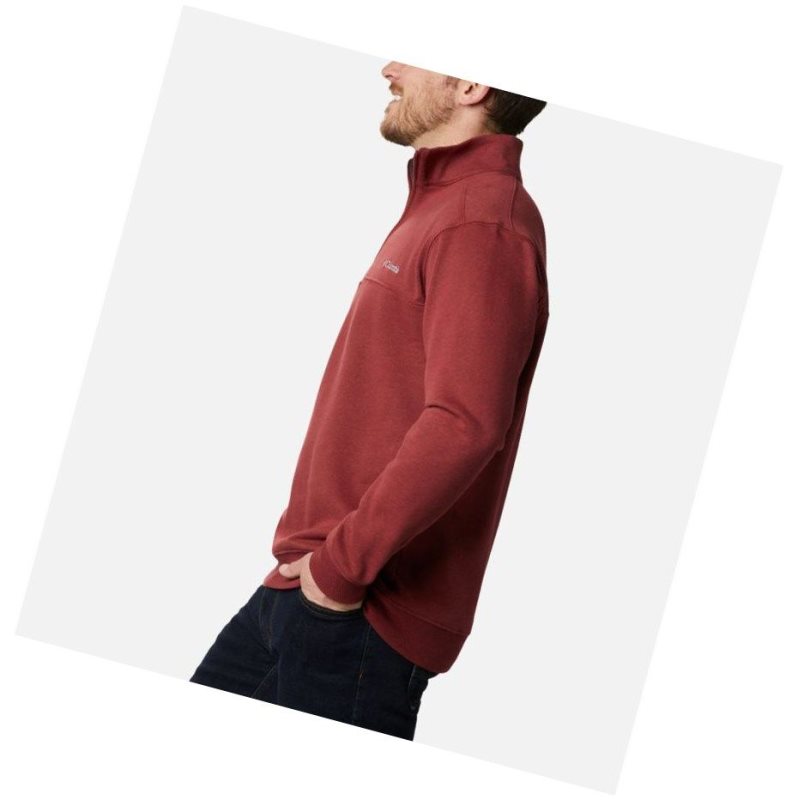 Bluza Columbia Hart Mountain II Half Zip Męskie Czerwone | 73EZAIOJH