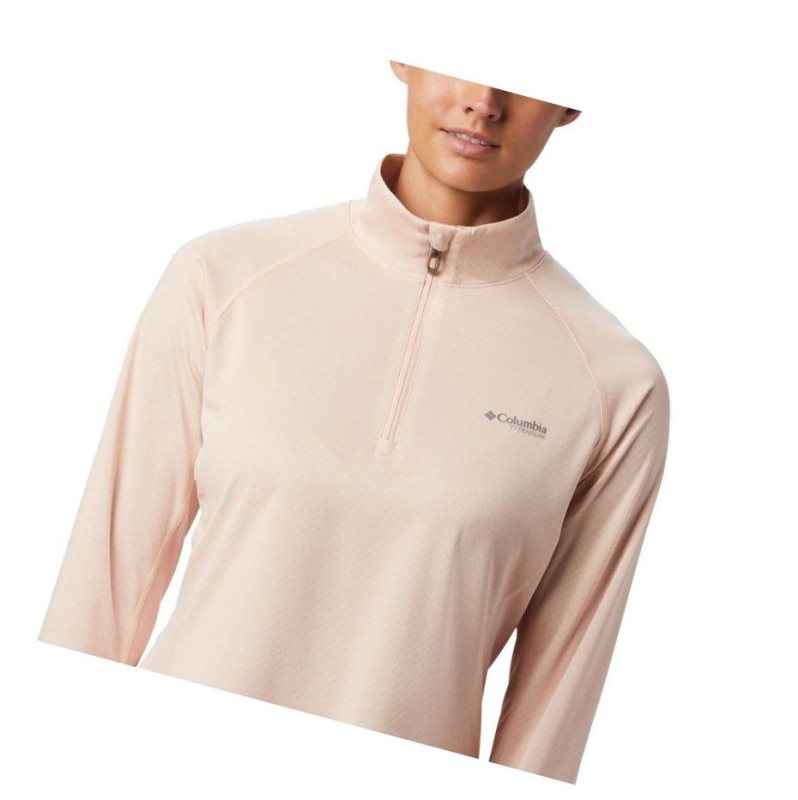 Bluza Columbia Irico Half-Zip Damskie Różowe | 32ZSBKNGL