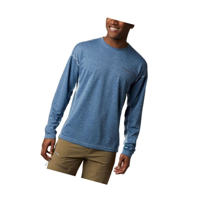 Bluza Columbia Irico Knit Long Sleeve Crew Neck Męskie Niebieskie | 53TOLBMPC