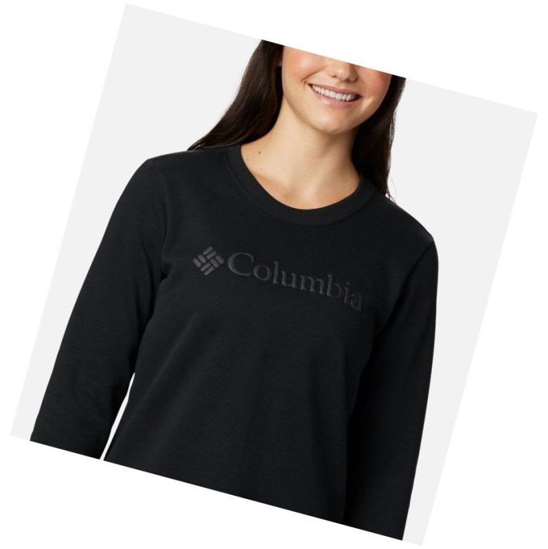 Bluza Columbia Logo Crew Top Damskie Czarne | 91HZIEMRO