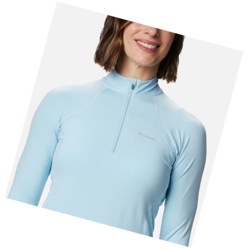 Bluza Columbia Midweight Stretch Baselayer Long Sleeve Half Zip Damskie Niebieskie | 41EFSYGBT