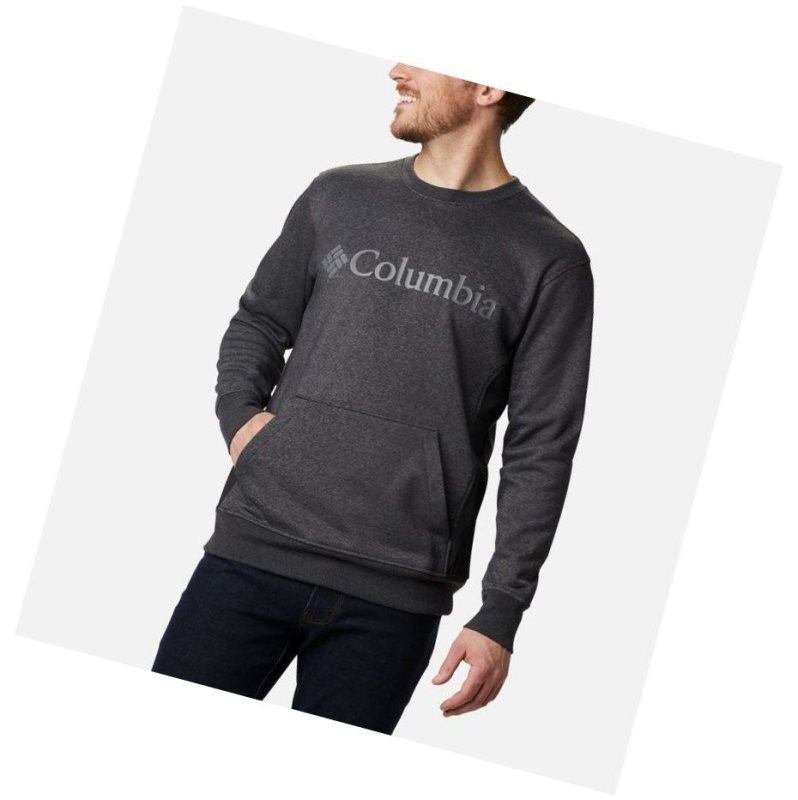 Bluza Columbia Minam River Crew Męskie Czarne | 48DVFQIPU