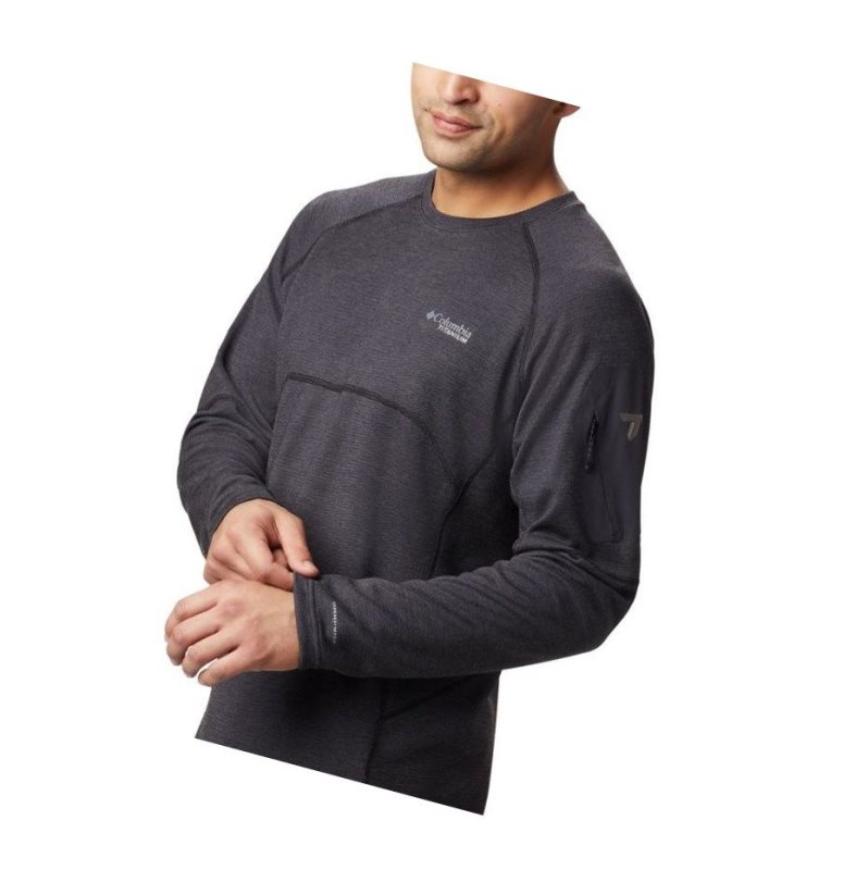 Bluza Columbia Mount Defiance Long Sleeve Crew Neck Big Męskie Czarne | 40QFGNCOH