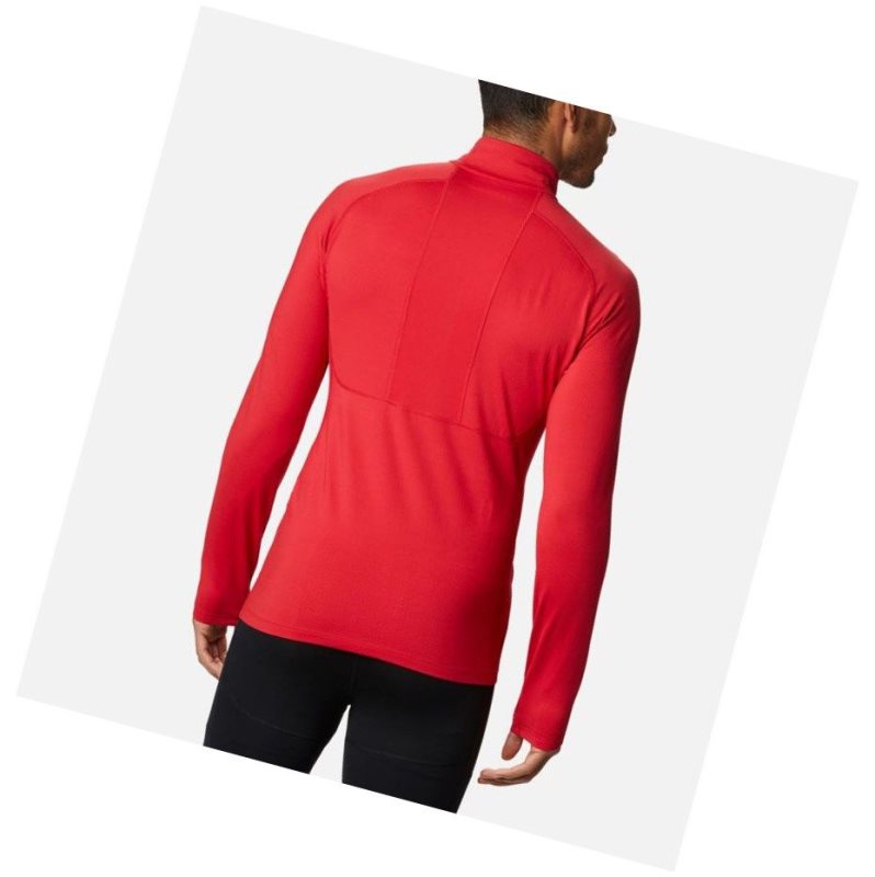 Bluza Columbia Omni-Heat 3D Knit Half Zip II Baselayer Męskie Niebieskie Czerwone | 73WJUOTKN