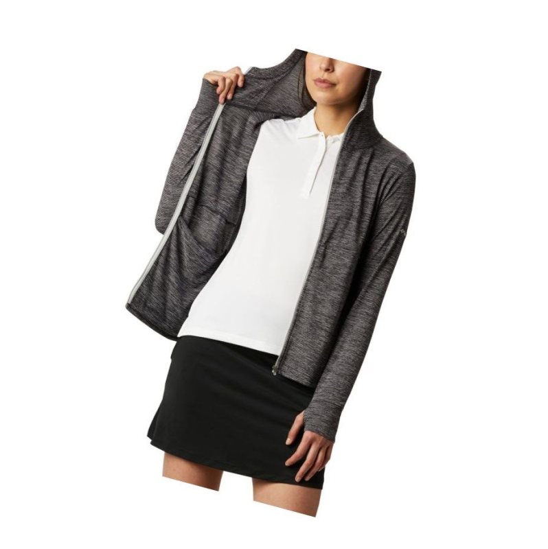 Bluza Columbia Omni-Wick Sky Full Zip Long Sleeve Damskie Czarne | 73OBYDSJP