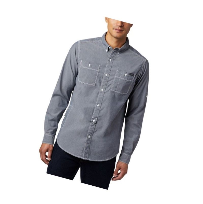 Bluza Columbia Outdoor Elements Long Sleeve Chambray Męskie Granatowe | 15XJBHFDS