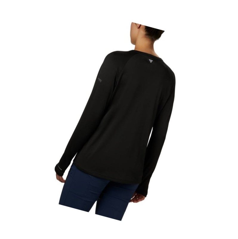 Bluza Columbia PFG Buoy Knit Long Sleeve Damskie Czarne | 19ODCVITN