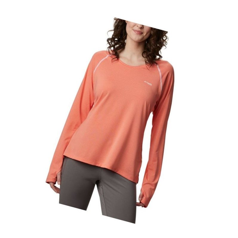 Bluza Columbia PFG Tamiami Heather Knit Long Sleeve Damskie Białe | 64HNYLQXC