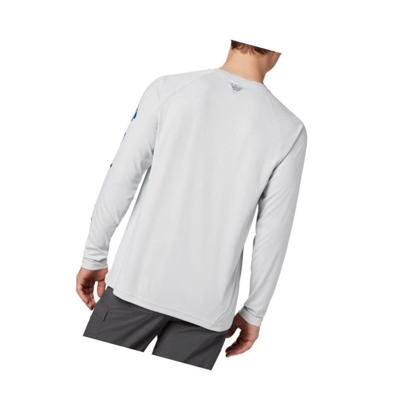 Bluza Columbia PFG Terminal Deflector Long Sleeve Tall Męskie Szare Niebieskie | 50PHOQWRY