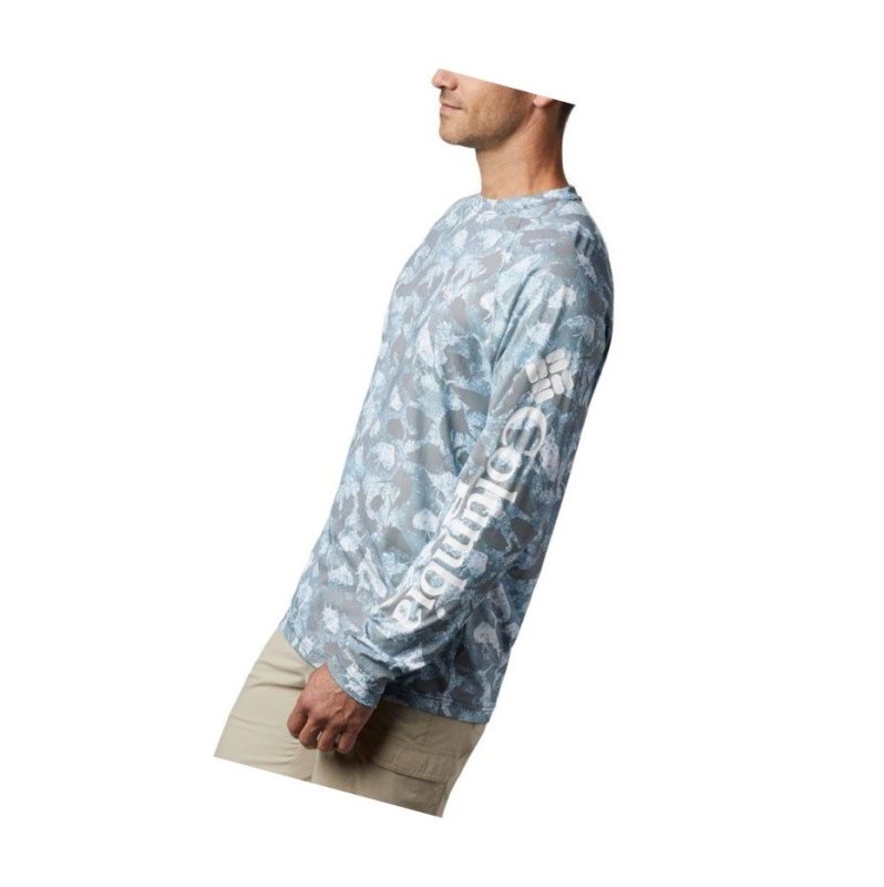 Bluza Columbia PFG Terminal Deflector Printed Long Sleeve Męskie Granatowe Camo | 79HTYUJQP