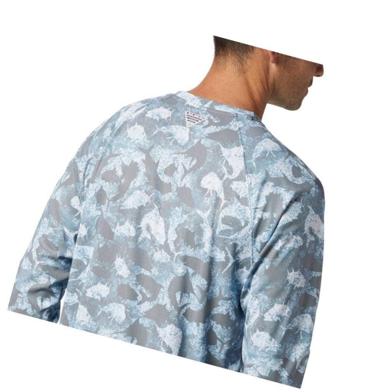 Bluza Columbia PFG Terminal Deflector Printed Long Sleeve Męskie Granatowe Camo | 79HTYUJQP