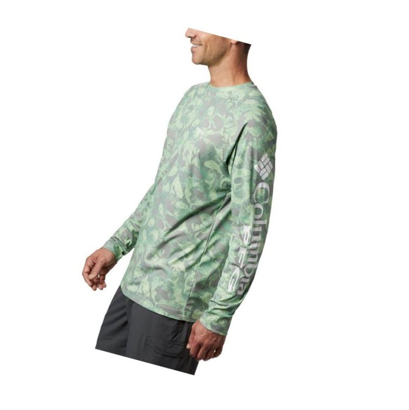 Bluza Columbia PFG Terminal Deflector Printed Long Sleeve Męskie Szare Camo | 59FCARDMN