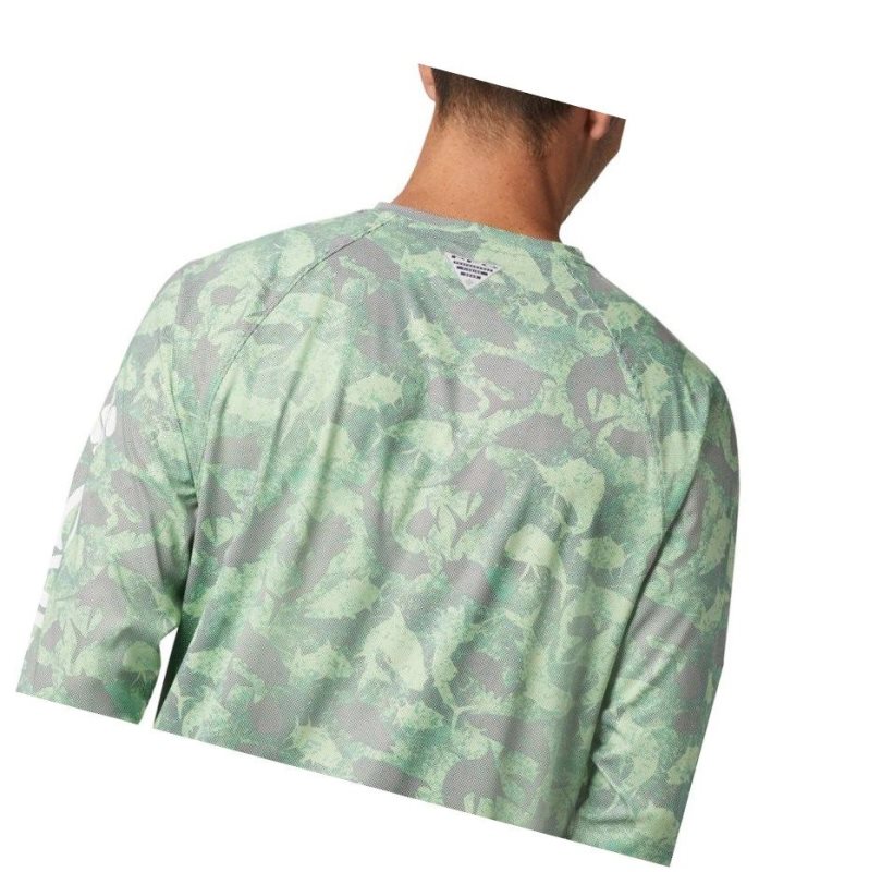 Bluza Columbia PFG Terminal Deflector Printed Long Sleeve Męskie Szare Camo | 59FCARDMN