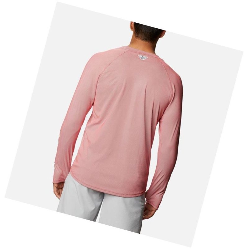 Bluza Columbia PFG Terminal Deflector Zero Mock Long Sleeve Męskie Czerwone | 54RAIJXBU