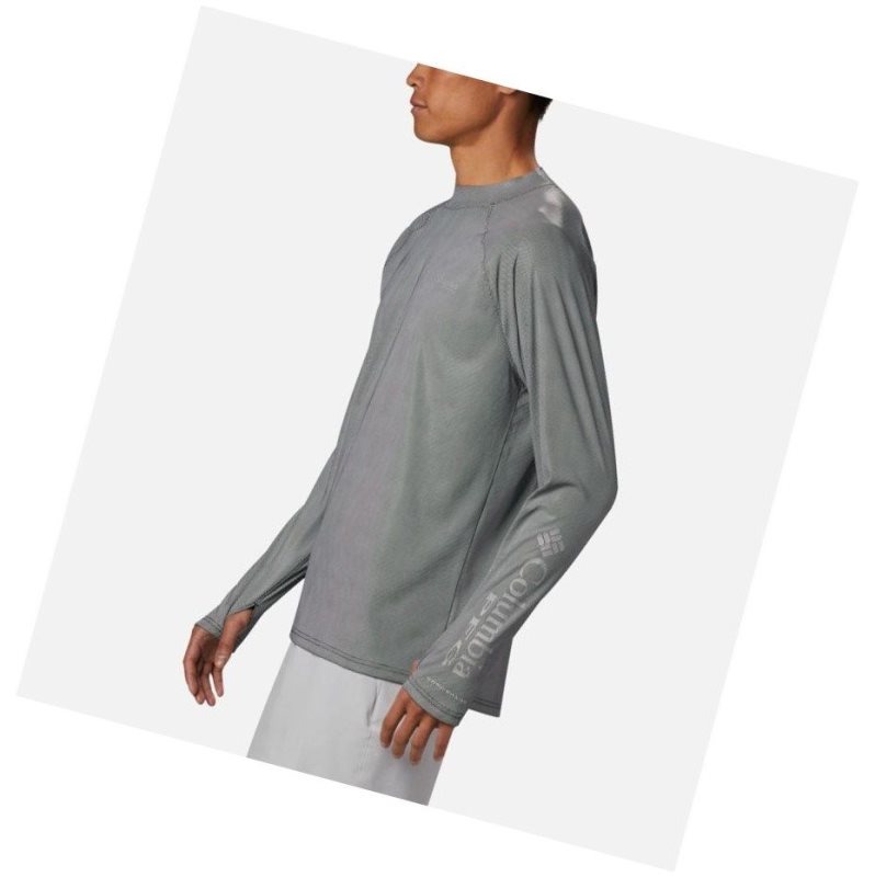 Bluza Columbia PFG Terminal Deflector Zero Mock Long Sleeve Męskie Czarne | 34PTYJOUN