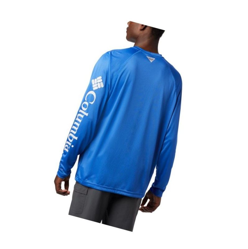 Bluza Columbia PFG Terminal Tackle?Long Sleeve Tall Męskie Niebieskie Szare | 79ORTAMLP