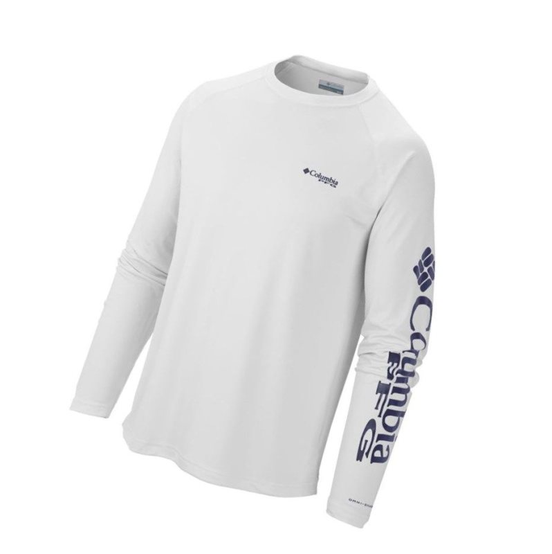 Bluza Columbia PFG Terminal Tackle?Long Sleeve Tall Męskie Białe | 52UKIPBNX