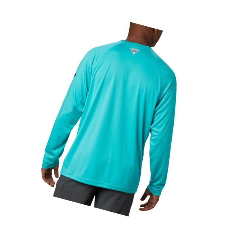 Bluza Columbia PFG Terminal Tackle Long Sleeve Męskie Głęboka Turkusowe Granatowe | 79QGHUACM