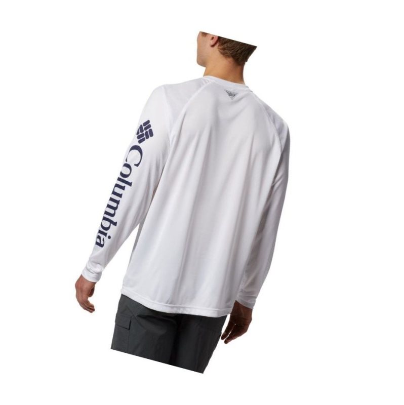 Bluza Columbia PFG Terminal Tackle Long Sleeve Męskie Białe | 31LDBWROE