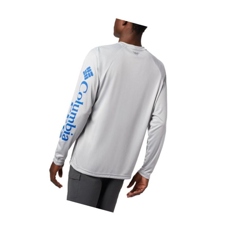 Bluza Columbia PFG Terminal Tackle Long Sleeve Męskie Szare Niebieskie | 91PKIBFUV