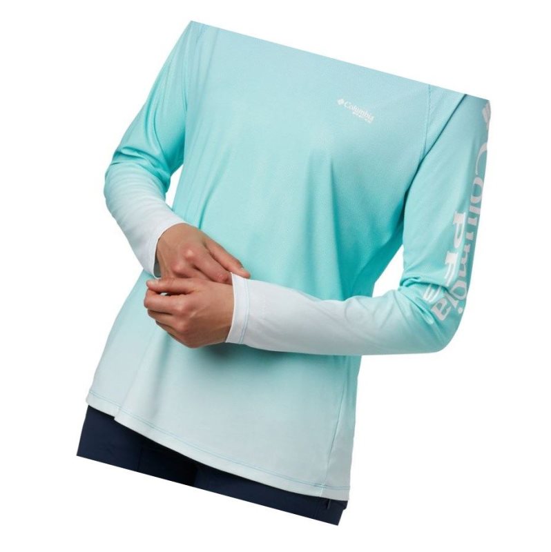 Bluza Columbia PFG Tidal Deflector Long Sleeve Damskie Niebieskie | 98WGIMTCV