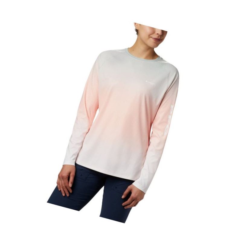 Bluza Columbia PFG Tidal Deflector Long Sleeve Damskie Różowe | 98ZNEQFUV