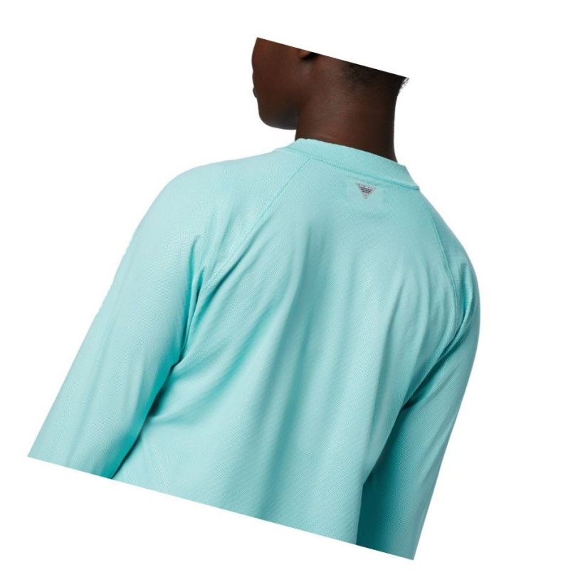 Bluza Columbia PFG Tidal Deflector Zero Mock Long Sleeve Damskie Niebieskie | 18MOXITDC